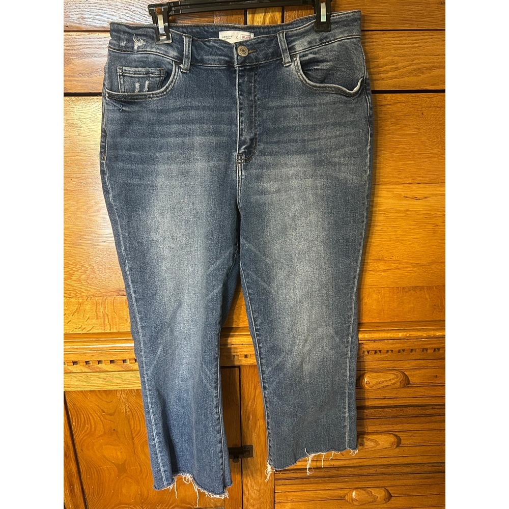 Lovervet by Vervet x MoCo Boutique Boho Chic Y2K Blue High Rise Crop Flare Jeans